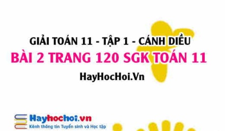 Giải bài 2 trang 120 Toán 11 tập 1 SGK Cánh Diều